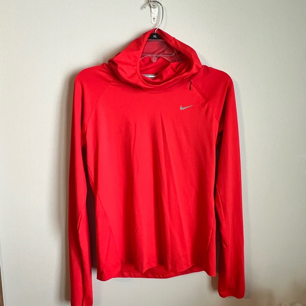 Nike Red Long Sleeve Dri-Fit Hoodie